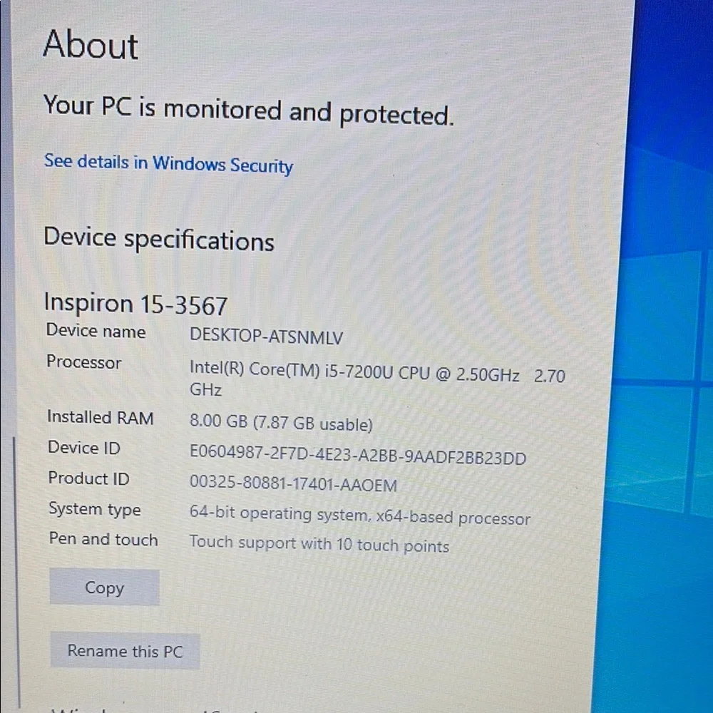 Dell Black Laptop with Numeric Keypad